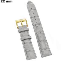 Echtem Leder Armband 22mm Grau: Versand in 24h
