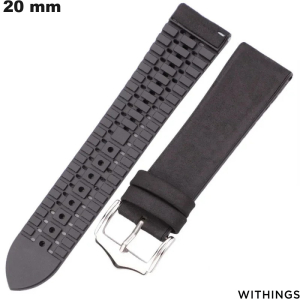 Armband 20mm Withings Schwarz Uhrenarmband Gummi günstig
