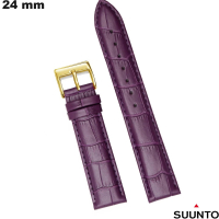 Verkoop Armband 24 mm Paars Suunto Echt Leer voor Horloge