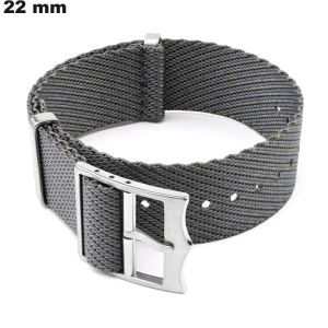 Grijze 22mm Herenhorlogeband / Gratis Draagband Grijze 22mm Herenhorlogeband / Gratis Draagband