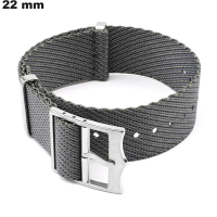 Armband Grau 22mm Stoffuhr / Geschenkport