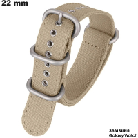 Armbanduhr Smartwatch Tissu 22mm Samsung Beige / Kostenloser Versand