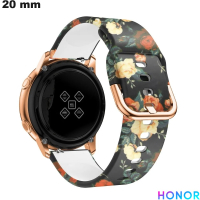 Armband für Uhr 20mm Schwarz Gummi Honor | Einfache Montage