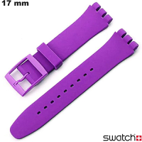 Armband 17mm Silikon Swatch Violett de montre ● Bester Preis