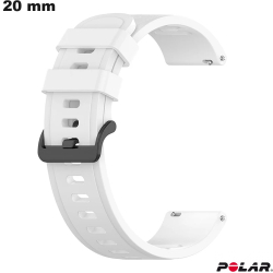 Armband Wit Silicoon 20 mm Polar smartwatch