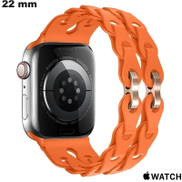 Armband 22 mm Oranje smartwatch Apple Watch Hoogwaardige rubber