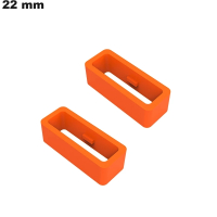 2 Passants 22 mm Orange  bracelet Caoutchouc ● Livraison Rapide