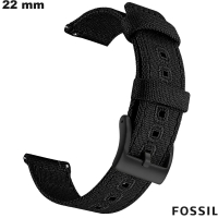 Armbanduhr Schwarz 22mm Stoff Fossil # Versandkostenfrei