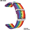 Bracelet 20 mm Nylon Multicolore Samsung : Montage Facile