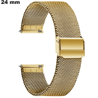 Vente Bracelet Acier Inoxydable 24mm Doré montre milanais