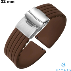 Pulseira Haylou relógio Silicone Marrom 22 mm