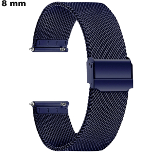 Pulsera 8 mm reloj Azul Acero Inoxidable # Montaje Fácil