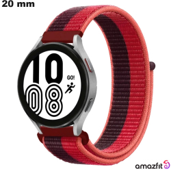 Red Fabric Bracelet for 20mm Amazfit Watch Scratch