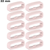 10 Loops de montre Rose  Caoutchouc 22mm : Meilleur Prix