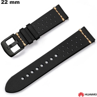 Bracciale Nero in Vera Pelle 22 mm Huawei per Orologio Economico