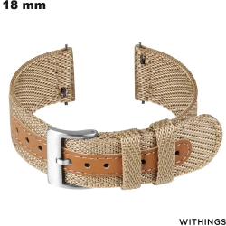Bracciale 18 mm Withings di smartwatch Beige Nylon