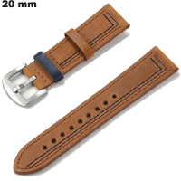 Bracelet montre Marron 20mm Cuir véritable