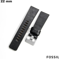 Verkauf Armband 22 mm Echtes Leder Fossil Smartwatch Schwarz
