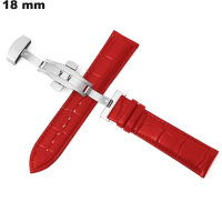 Armband Uhr Rot Echtes Leder 18 mm | Versand 3,99€
