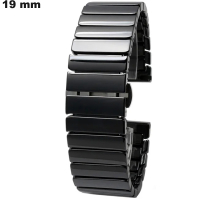 Armband Schwarz 19 mm Uhr Keramik / Versand in 24h