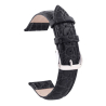 Armband Schwarz 19mm Echtes Leder Croco-Stil von hoher Qualität