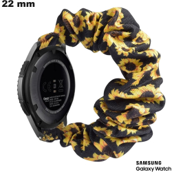 Bracelet Noir 22mm Tissu Samsung montre intelligente
