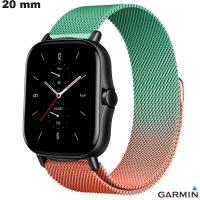 Armband 20 mm Garmin Stil Italien Edelstahl - Kostenlose Lieferung