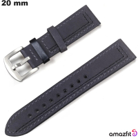 Echte Leder Smartwatch Armband Amazfit Schwarz kaufen