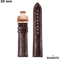 Bracelent elegant 22 mm Bruin Suunto horloge van kwaliteit