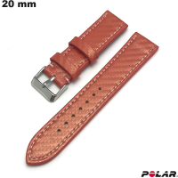 Braçadeira Polar para relógio Couro verdadeiro 20mm Laranja barato