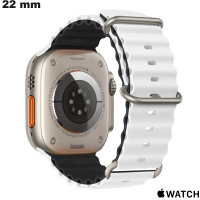 Acheter Bracelet Caoutchouc 22mm smartwatch Apple Watch Blanc