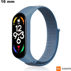 Bracelet Yoga 16mm montre Xiaomi Bleu Tissu
