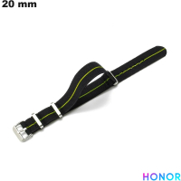 Pulsera Honor 20 mm Nylon Negro reloj inteligente de calidad