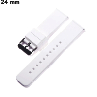 Bracelet Blanc pour montre 24 mm Caoutchouc ● Meilleur Prix