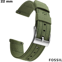 Armband Stoff Fossil 22 mm für intelligente Uhr Grün von hoher Qualität