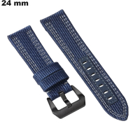 Armband für Uhr Blau Stoff 24 mm: Premium-Qualität