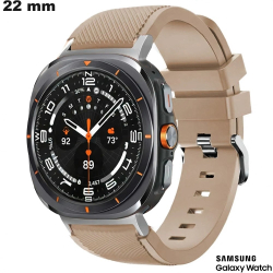 Bracciale Marrone in Caucciù per orologio connesso Samsung