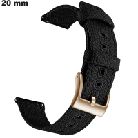 Armband 20mm im textilen, handwerklichen Stil Schwarz günstige Uhr