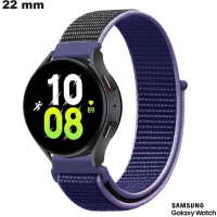 Armband für 22 mm Samsung Uhr kaufen, blauer verstellbarer Stoff