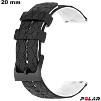 Verkoop 20 mm Zwart Rubber Smartwatch Polar Armband