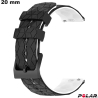Verkauf Armband 20 mm Gummi für Polar Smartwatch Schwarz