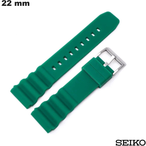 Armband Silikon Seiko Grün 22 mm für Uhr # Bester Preis