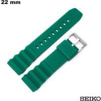 Armband Silikon Seiko Grün 22 mm für Uhr # Bester Preis