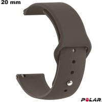 Armband 20 mm für Uhr Grau Polar Gummi günstig
