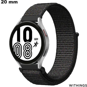 Uhrarmband Schwarz Withings 20mm Stoff # Kostenlose Lieferung ab 20€