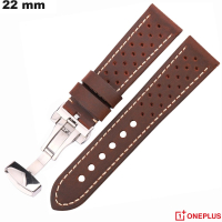 Verkauf Armband 22 mm Braun OnePlus für Uhr Echtes Leder