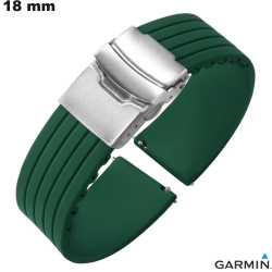 Bracelet montre connectée Garmin Vert 18 mm Caoutchouc