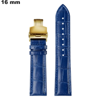 Armband 16mm Blau Echtes Leder für Uhren | Versand in 24h