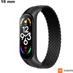 Bracelet Noir 16 mm Xiaomi smartwatch tendance Tissu