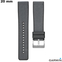 Garmin 20mm Smartwatch-Armband Grau Ersatz Hochwertiges Gummi